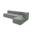 Ver imagem 2 de Sofá a Vácuo Modular Boucle Kit 5 Peças 1 Canto 3 Meios e 1 Chaise Espuma Premium Sala na Caixa 3,85