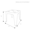 Ver imagem 3 de Mesa Quadrada Plástica de Apoio Multiuso C/ Porta Copos Mor