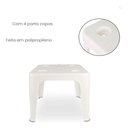 Ver imagem 5 de Mesa Quadrada Plástica de Apoio Multiuso C/ Porta Copos Mor