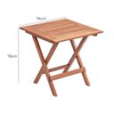 Ver imagem 2 de Mesa Dobrável 74cm x 75cm Ecograndis Jardim Marrom/Jatobá