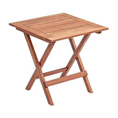 Mesa Dobrável 74cm x 75cm Ecograndis Jardim Marrom/Jatobá