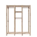 Ver imagem 3 de Prateleira Dupla Arara Closet em Madeira Maciça Technox