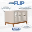 Ver imagem 7 de Quarto de Bebê Flip Guarda Roupa 4 Portas e Cômoda Gaveteiro Areia Acetinado - Reller