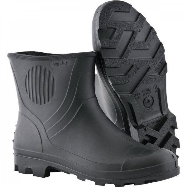 Bota de PVC preta cano 3/4 sem forro 39 Vonder - 1