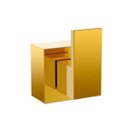 Ver imagem 1 de Acabamento Registro Dourado Quad Base Deca, Docol e Fabrimar