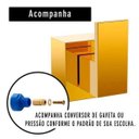Ver mais imagens de Acabamento Registro Dourado Quad Base Deca, Docol e Fabrimar