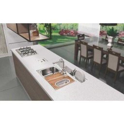 Calha Úmida Sobrepor Tramontina Inox 45X18 com Acessórios - 3