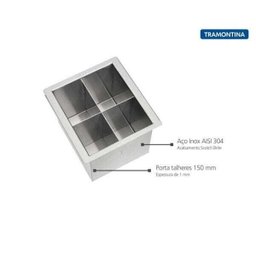 Calha Úmida Sobrepor Tramontina Inox 45X18 com Acessórios - 5