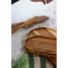 Tábua Oval para Frios e Servir Rebaixada P - Madeira de Teca 43x15x2cm - 5