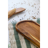 Tábua Oval para Frios e Servir Rebaixada P - Madeira de Teca 43x15x2cm - 6