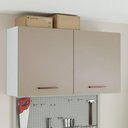 Ver imagem 1 de Armário Aéreo Multiuso 120cm 2 Portas Branco/crema Agata Madesa Branco/crema