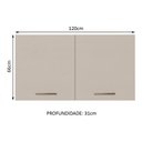 Ver mais imagens de Armário Aéreo Multiuso 120cm 2 Portas Branco/crema Agata Madesa Branco/crema
