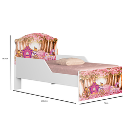 Conjunto Completo para Quarto Infantil Mini Cama com Cômoda e Guarda Roupa 3 Portas Linha Livia:carr - 14