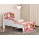 Ver imagem 4 de Conjunto para Quarto Infantil Livia Mini Cama + Cômoda + Guarda Roupa de Mdf Adesivado de Carruagem