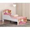 Conjunto para Quarto Infantil Livia Mini Cama + Cômoda + Guarda Roupa de Mdf Adesivado de Carruagem - 4