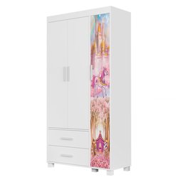 Conjunto Completo para Quarto Infantil Mini Cama com Cômoda e Guarda Roupa 3 Portas Linha Livia:carr - 9