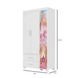 Conjunto Completo para Quarto Infantil Mini Cama com Cômoda e Guarda Roupa 3 Portas Linha Livia:carr - 5