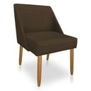 Ver imagem 4 de Kit 08 Cadeiras Poltrona Juliana Suede Pés Palito Castanho - Pallazio Marrom