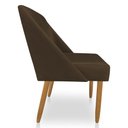 Ver imagem 5 de Kit 08 Cadeiras Poltrona Juliana Suede Pés Palito Castanho - Pallazio Marrom