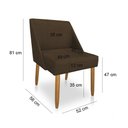 Ver imagem 7 de Kit 08 Cadeiras Poltrona Juliana Suede Pés Palito Castanho - Pallazio Marrom