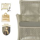 Ver imagem 4 de 1 Sofá e Mesa Igapó Alumínio Preta Corda Náutica E8 Trama Rami