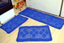 Ver imagem 1 de Jogo de Passadeira em Crochê Basic - Azul Royal Arte & Tear
