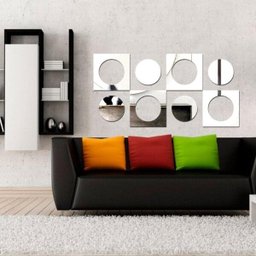 Espelhos Decorativos em Acrílico Quadrados e Círculos Med. 100x50cm Cod. Esp002 - 1 Espelhos Decorativos em Acrílico Quadrados e Círculos Med. 100x50cm Cod. Esp002 - 1