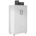 Ver imagem 1 de Armário Organizador Gray Multiuso 3 Prateleiras 2 Portas Branco
