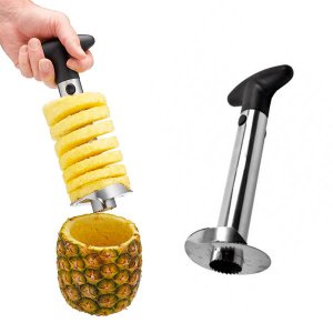 Fatiador Descascador De Abacaxi Em Aço Inox Espiral Prático Rápido