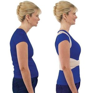 Cinta Colete para Correção Postura Coluna Costas Magnético Unisex-Bege - Royal Posture
