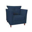 Ver imagem 1 de Poltrona Cadeira Sofá Decorativa Isis Sala Estar Salão Beleza Suede Azul Marinho - LM DECOR