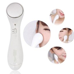 Aparelho Massageador Facial Vibração Eletrônica Iontoforese Branco - 1