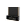 Home para TV até 60 polegadas Preto com Natural Saturno Tebarrot Móveis - 1