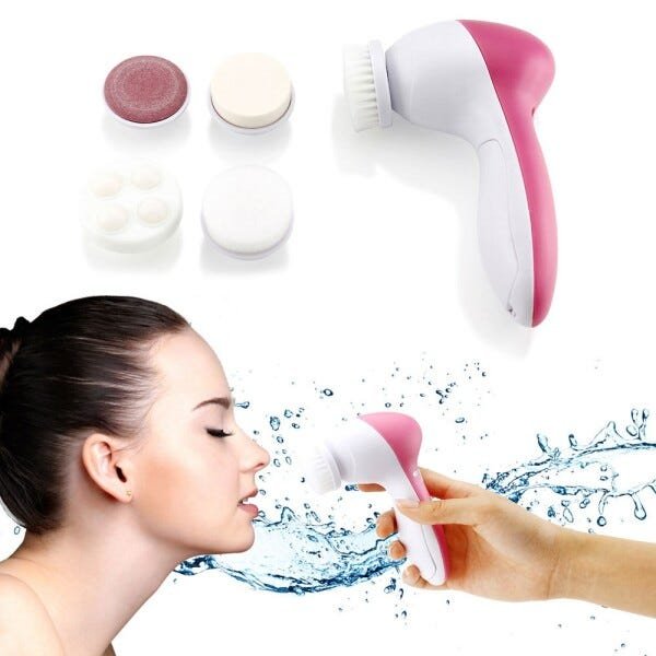 Massageador Rotativo Rosto 5 Em 1 Limpeza Cuidado Facial