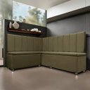 Ver imagem 1 de Canto Alemão 4 Lugares para Lanchonete 1,25x1,60m Liso Marrom Sofa Store