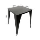 Ver imagem 5 de Conjunto de Mesa Design Tolix Iron Industrial Preto 2 Cadeiras