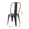 Kit 5 Conjuntos de Mesa Design Tolix Iron Industrial Preto 4 Cadeiras - 5