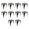 Kit 10 Mesas Design Tolix Iron Industrial Preto - 1