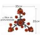 Ver imagem 2 de Arandela Artesanal Rustico Decorativo Com Flores Libertas Rosas Artesanato Verniz