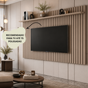 Ver imagem 4 de Painel de TV Ripado para Sala de Estar Classic 1,80 x 1,35 - Cinza