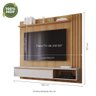 Painel para TV até 60 Polegadas Panamá Plus 100% MDF com 1 Porta Permóbili Nature/Off White - 6