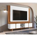 Ver imagem 2 de Rack com Painel Roma 217cm Marrom Branco - Casa D