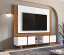 Ver imagem 2 de Rack com Painel Roma 217cm Marrom Branco - Casa D