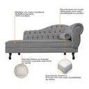 Ver imagem 6 de Kit Diva Recamier Juliana 160cm Lado Esquerdo e 01 Poltrona Classic Suede Cinza - Amarena Móveis