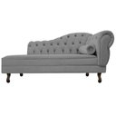 Ver imagem 7 de Kit Diva Recamier Juliana 160cm Lado Esquerdo e 01 Poltrona Classic Suede Cinza - Amarena Móveis