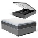Ver imagem 1 de Cama Box Baú com Colchão de Espuma D45 Pillow Top Fort Comfort Queen 158cm