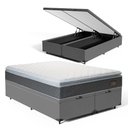 Ver imagem 2 de Cama Box Baú com Colchão de Espuma D45 Pillow Top Fort Comfort Queen 158cm