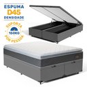 Ver imagem 4 de Cama Box Baú com Colchão de Espuma D45 Pillow Top Fort Comfort Queen 158cm