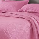 Ver imagem 2 de Kit Cobre Leito Colcha Basic Casal 3 Peças Dupla Face Liso Classic - Rosa Chiclete - 100% Polié