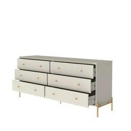 Cômoda 6 Gavetas Jasper 180cm Branco - 2